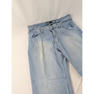 VTG Southpole Jeans Mens 38x31 Baggy Denim Hip Hop WIDE Y2K Light Blue Rare Fade